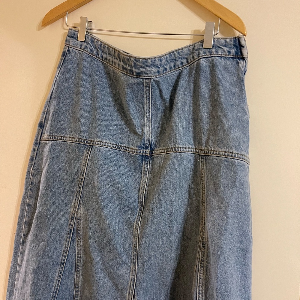 MANGO denim maxi skirt